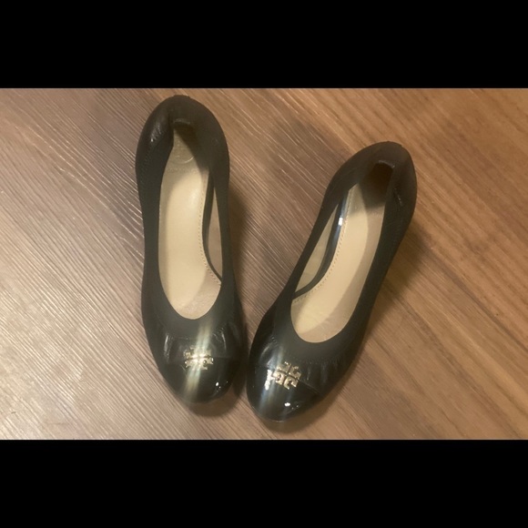 Tory Burch Black Smooth Calf Leather Pump Heel Slip On Shoes - Picture 7 of 7